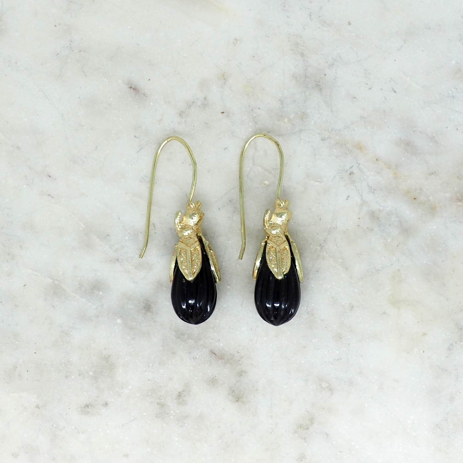 Totem - Boucle d'oreille Onyx noir