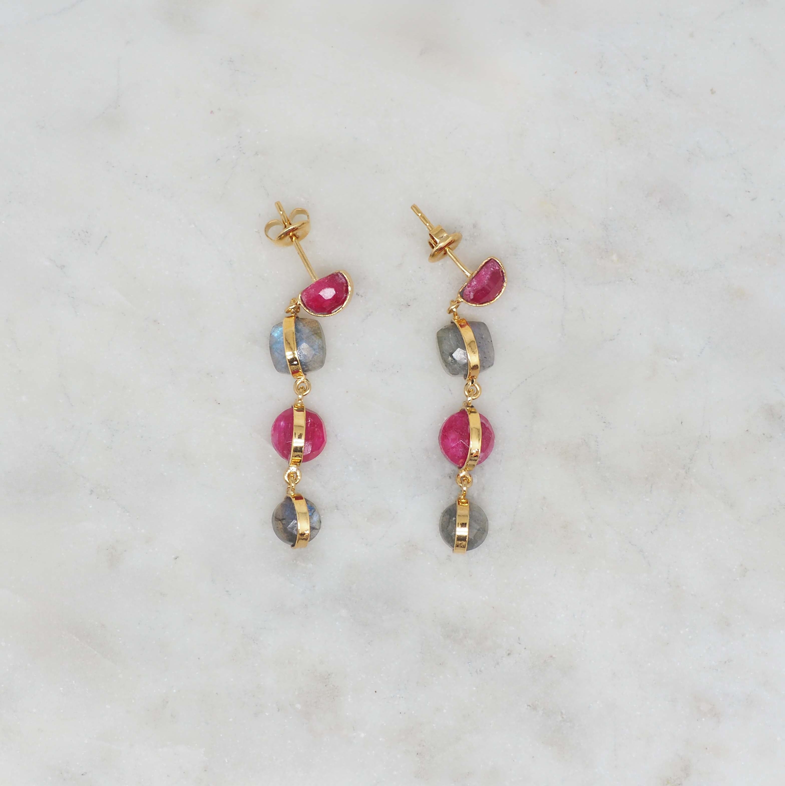 Naturelles - Rubis et Labradorite