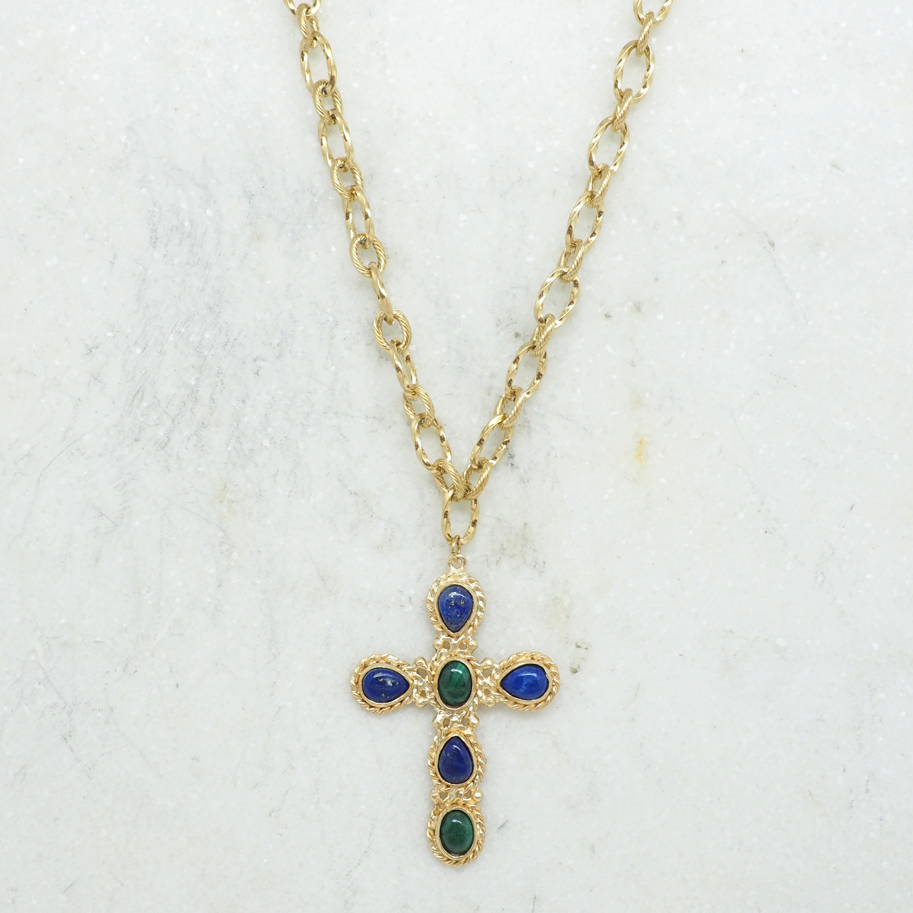 Faith Emotion collier - Lapis et Malachite