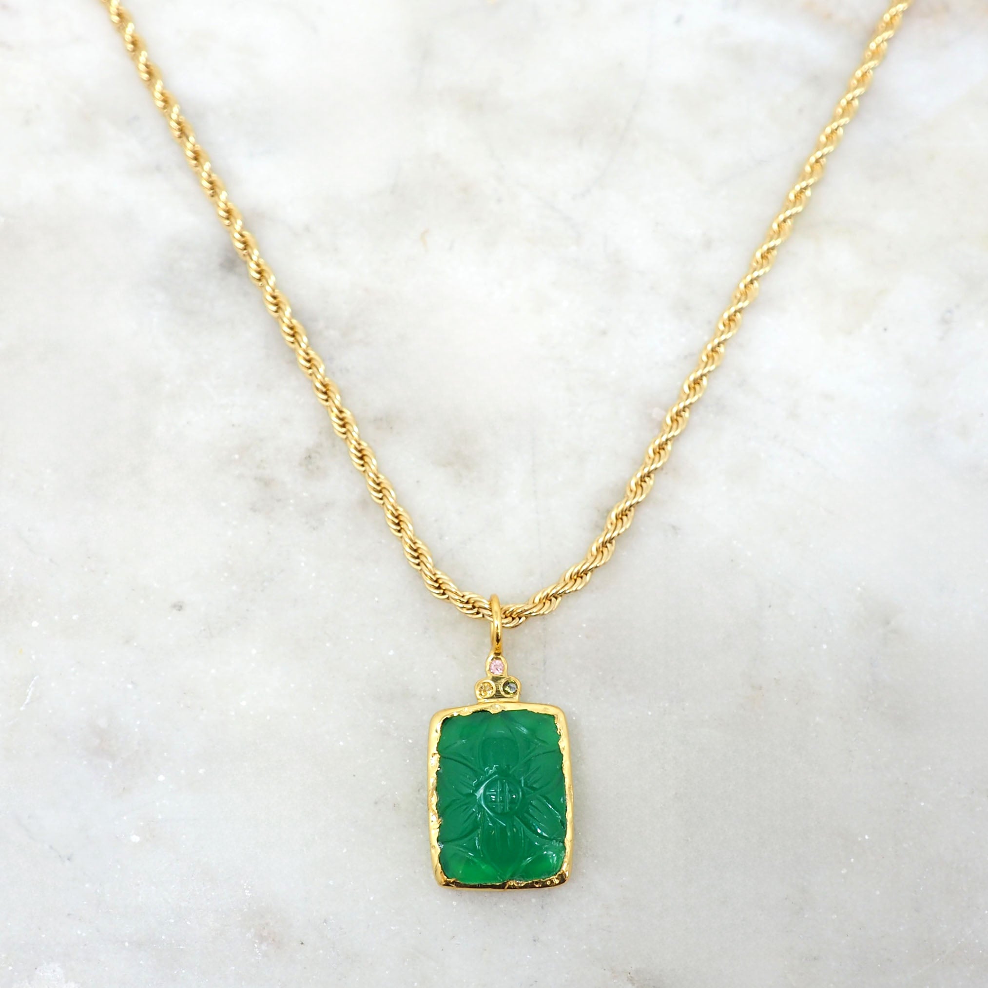 Green Lotus - Collier