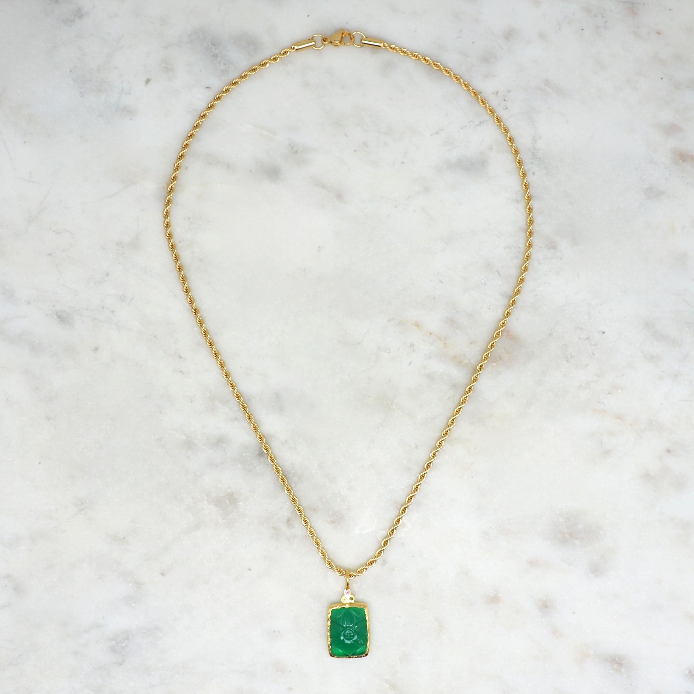 Green Lotus - Collier