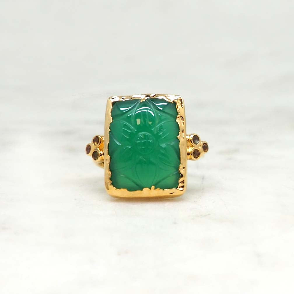 Green Lotus - Bague