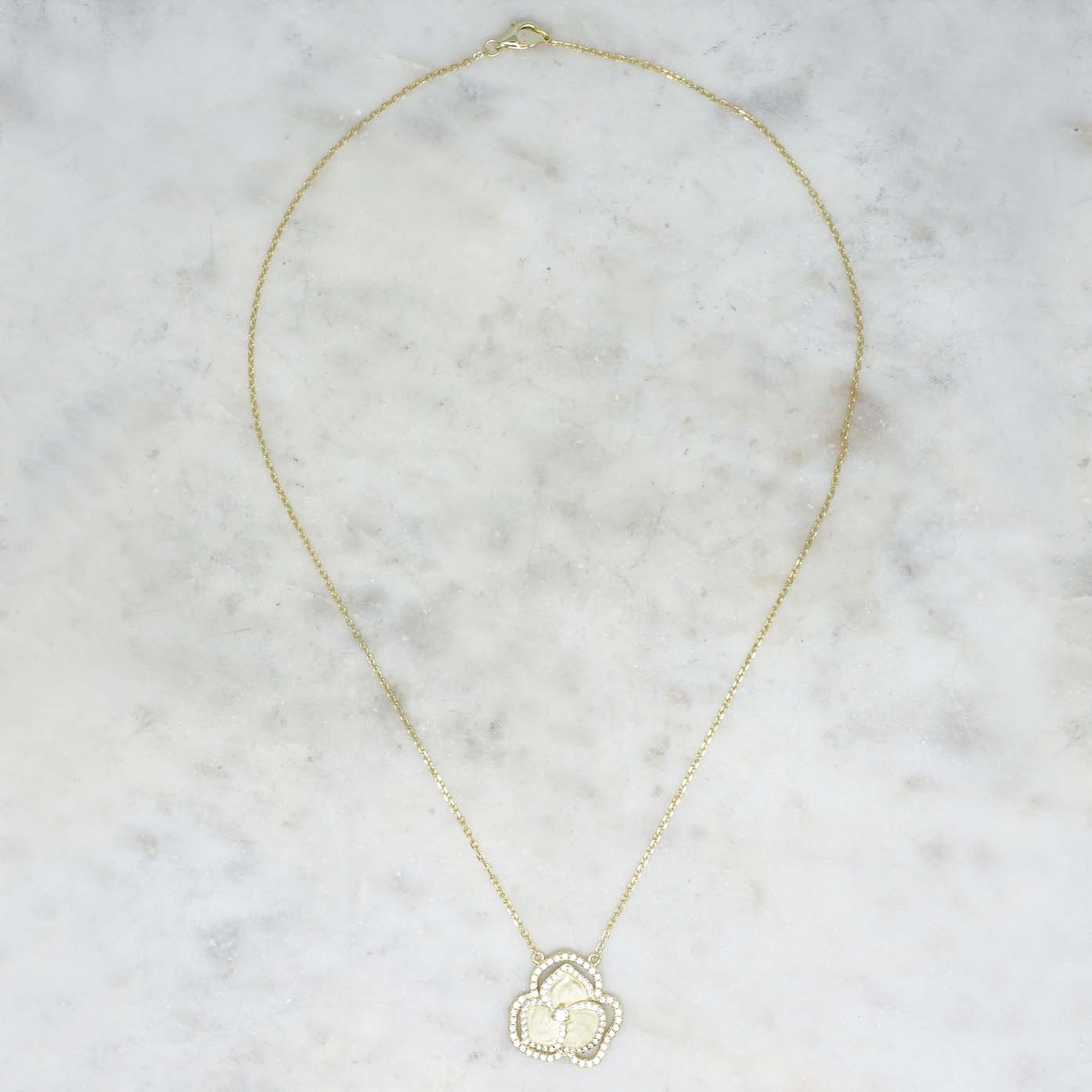 Golden Flowers - Collier