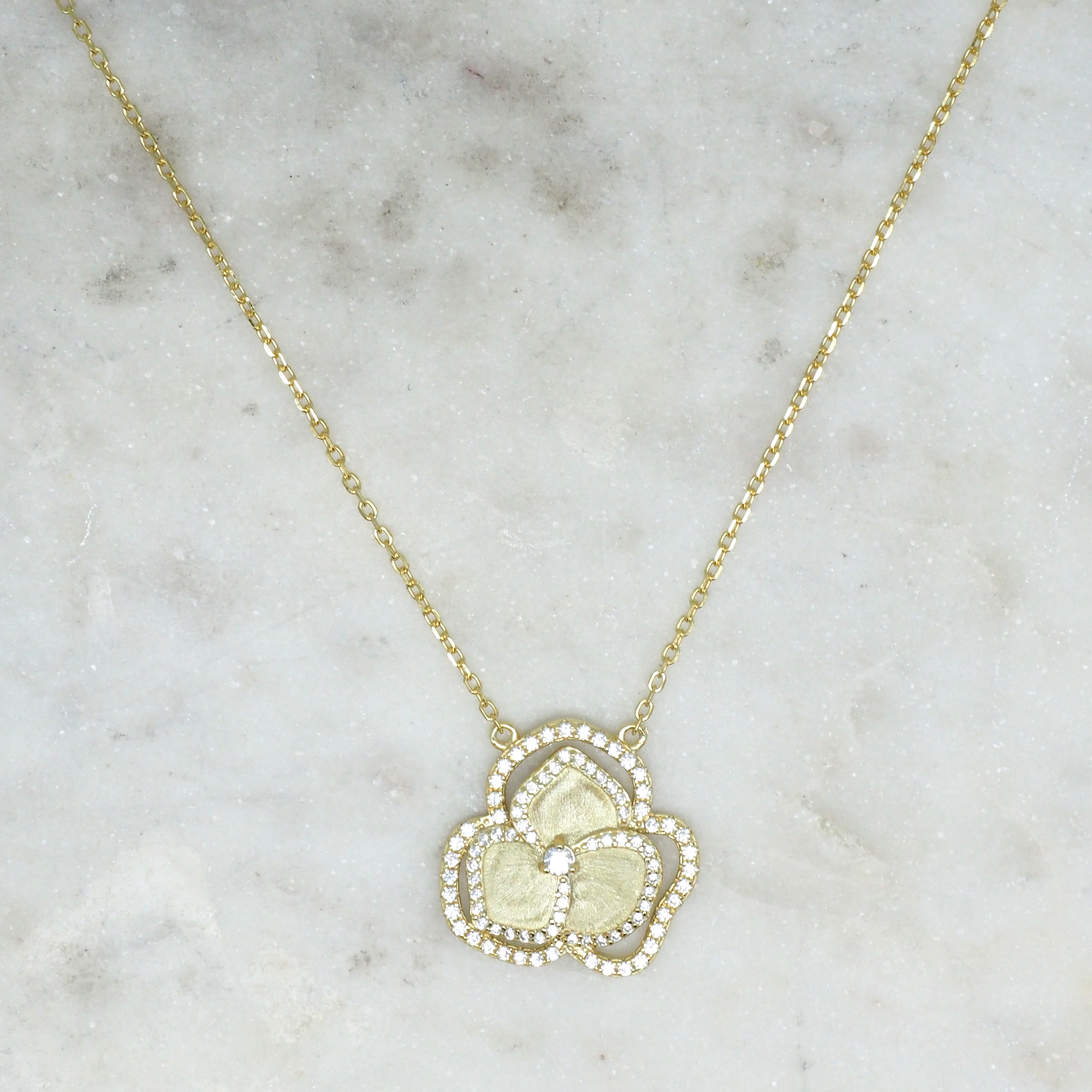 Golden Flowers - Collier