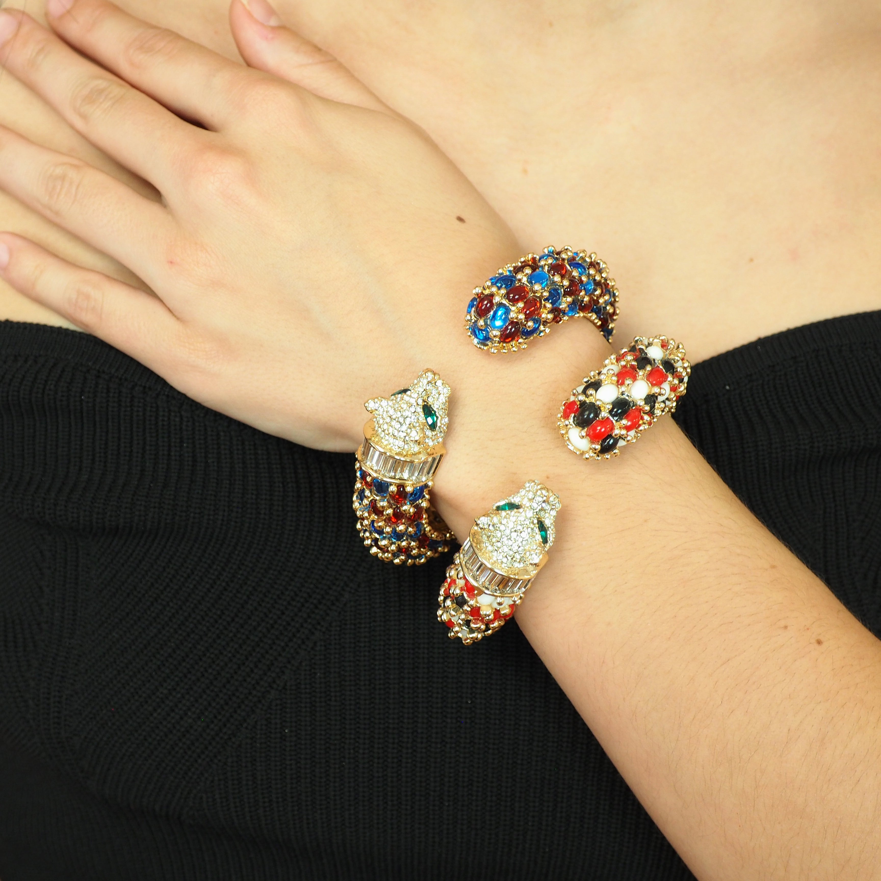 The Tiger Bangle - Blue and Red