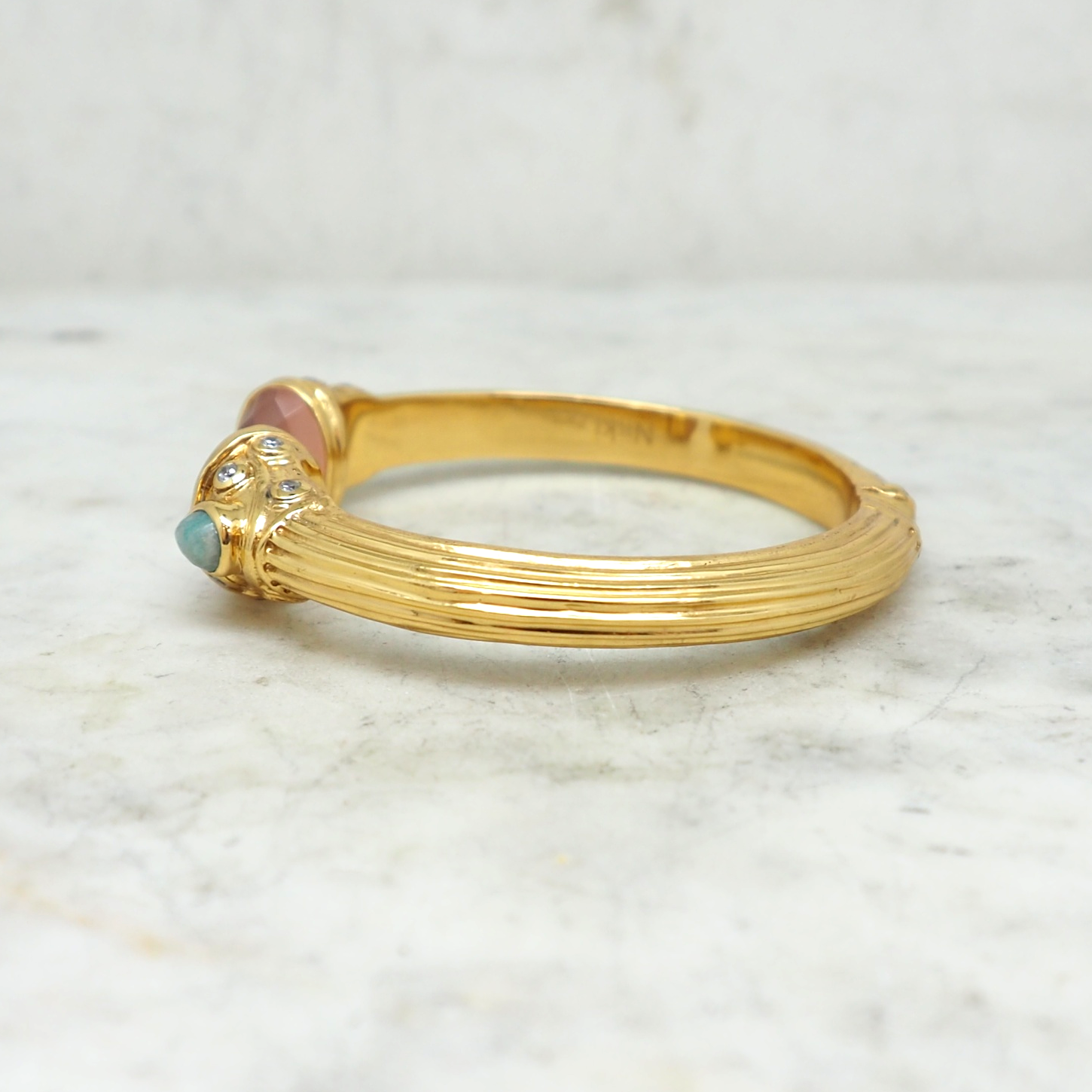 Héritage - Calcedoine rose et Amazonite