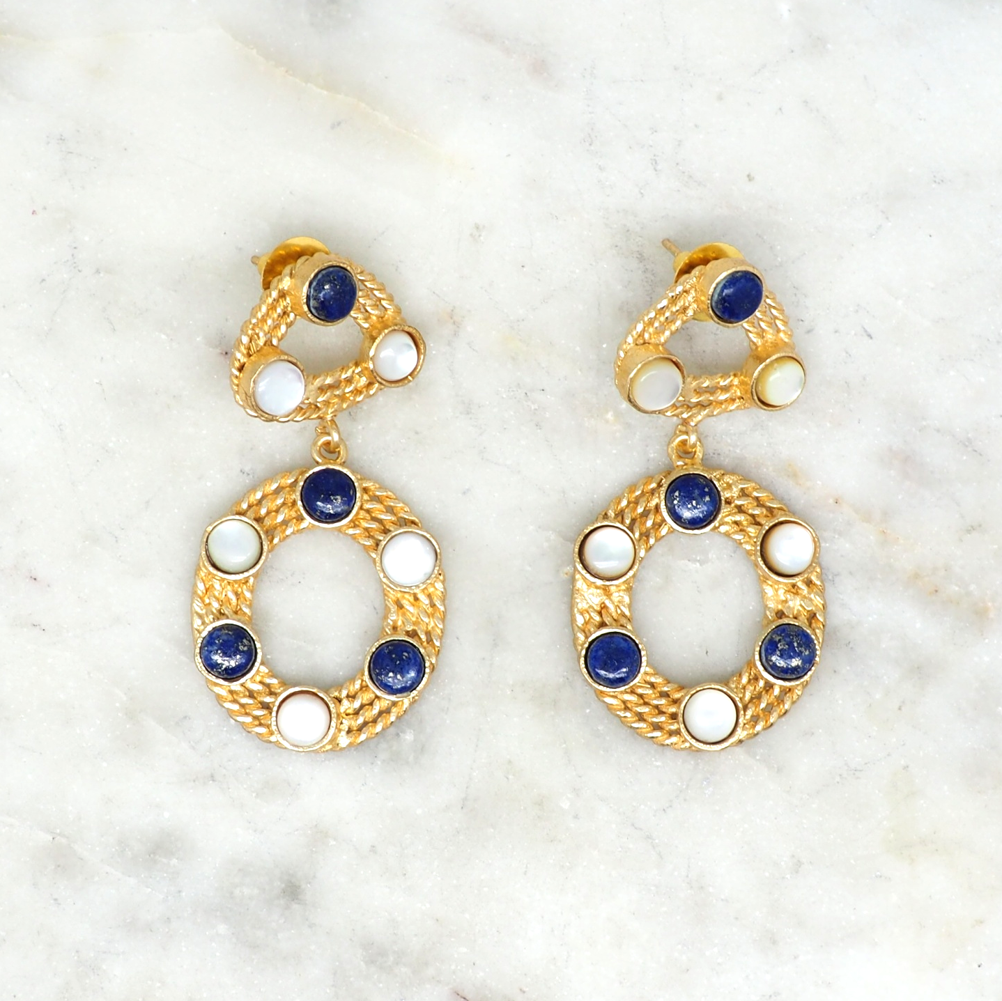 Ecume - Boucles d'oreilles