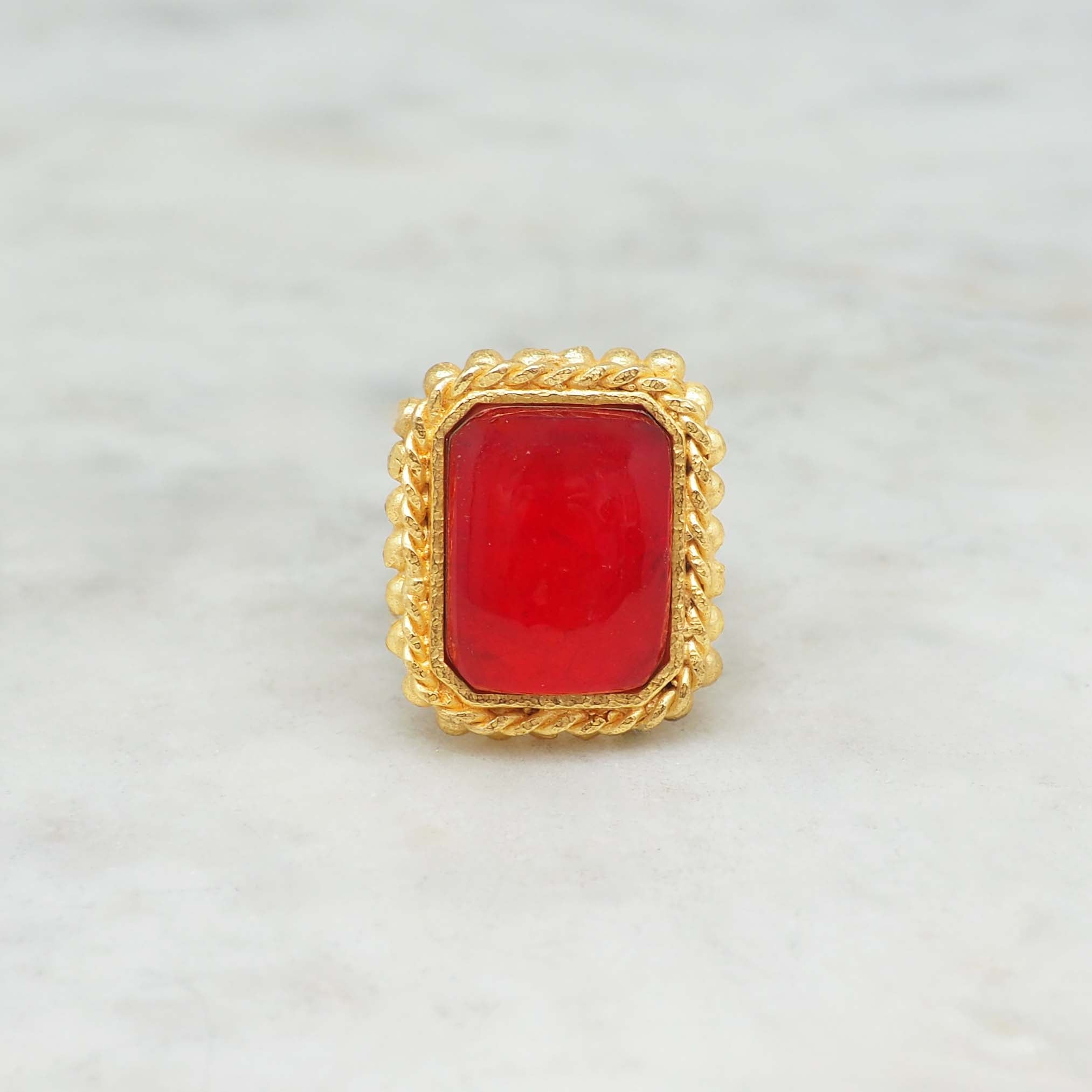 Yana - Bague Quartz Rouge