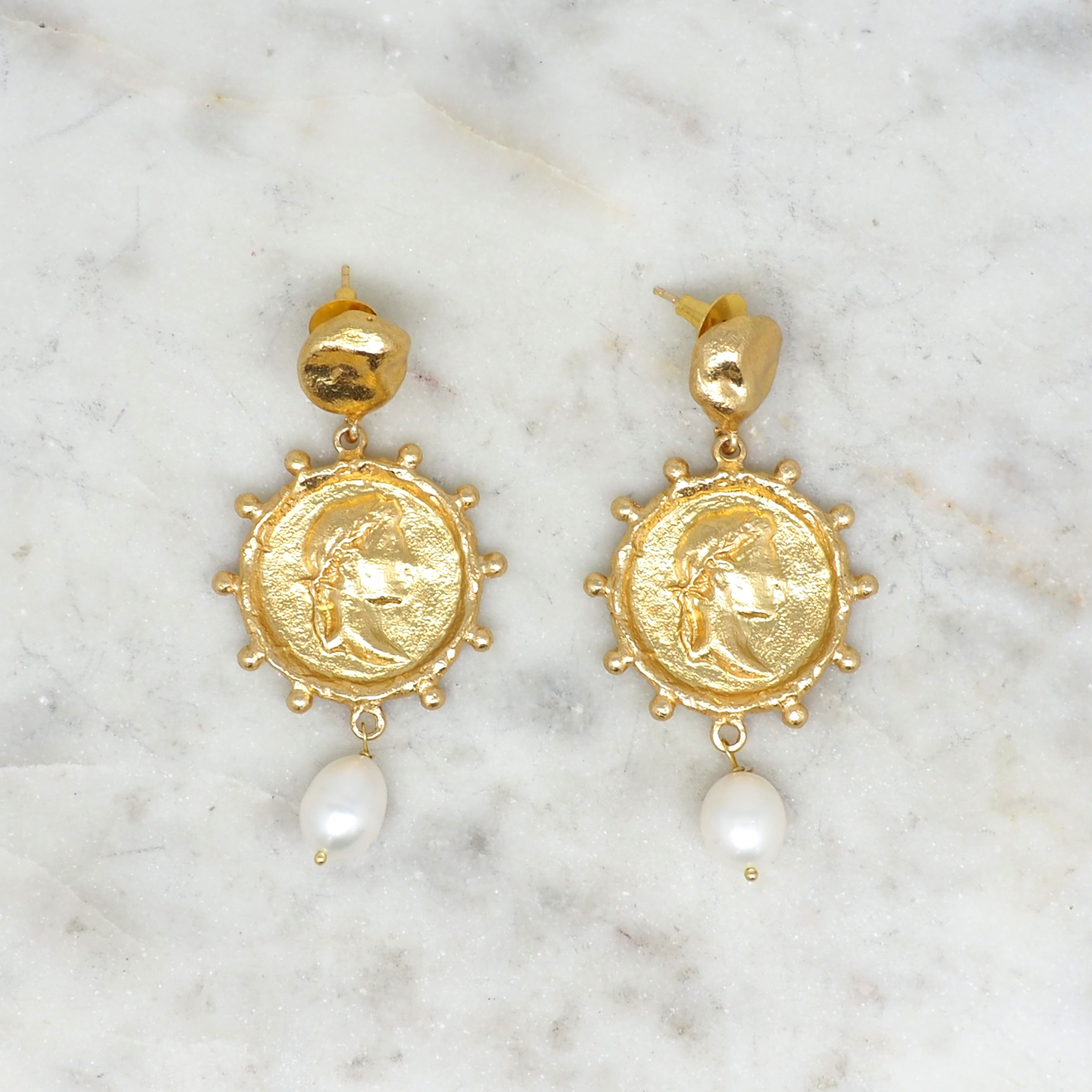 Pompéi - Boucles d'Oreille - Perle