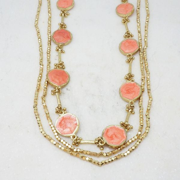 Skyléa - Orange long necklace