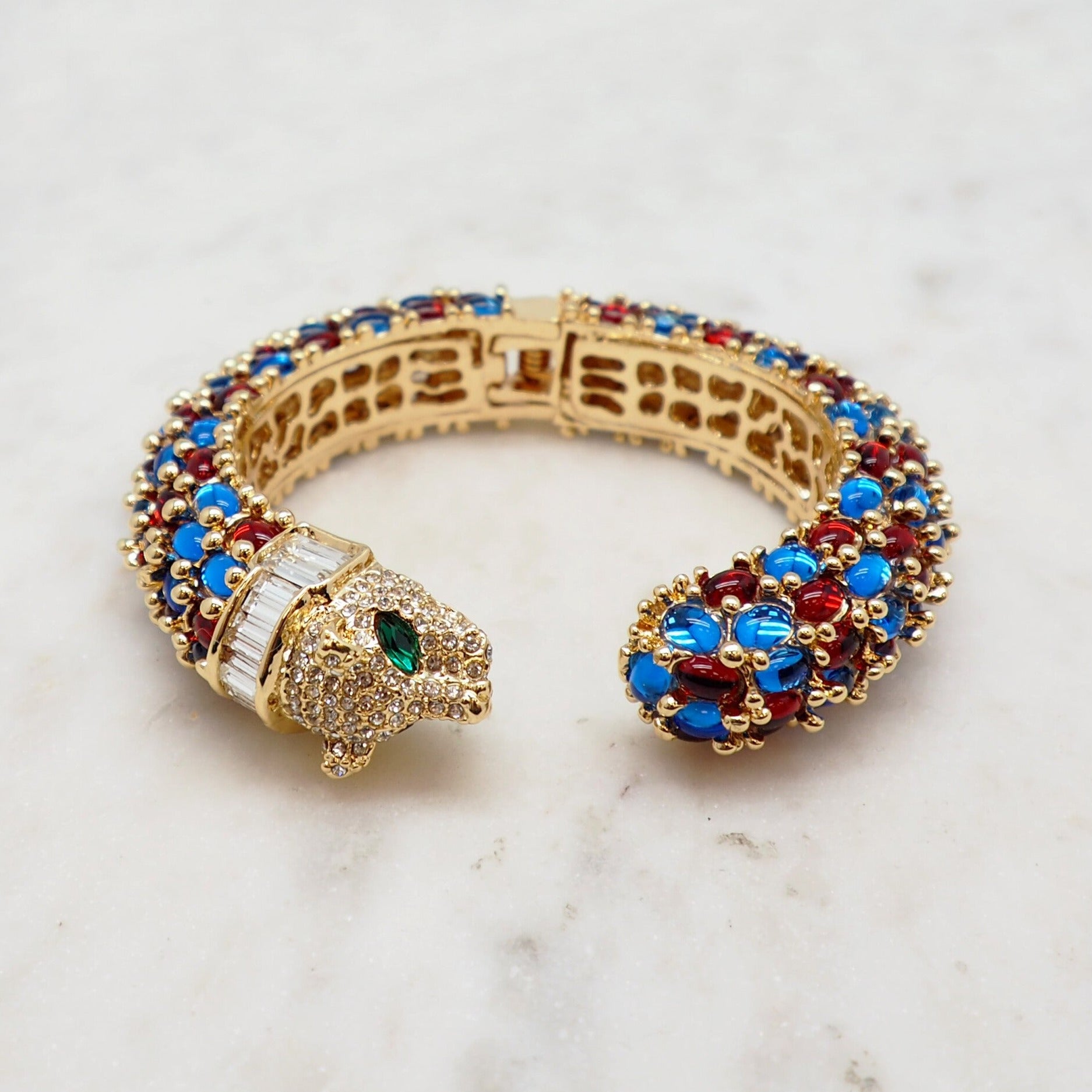 The Tiger Bangle - Blue and Red