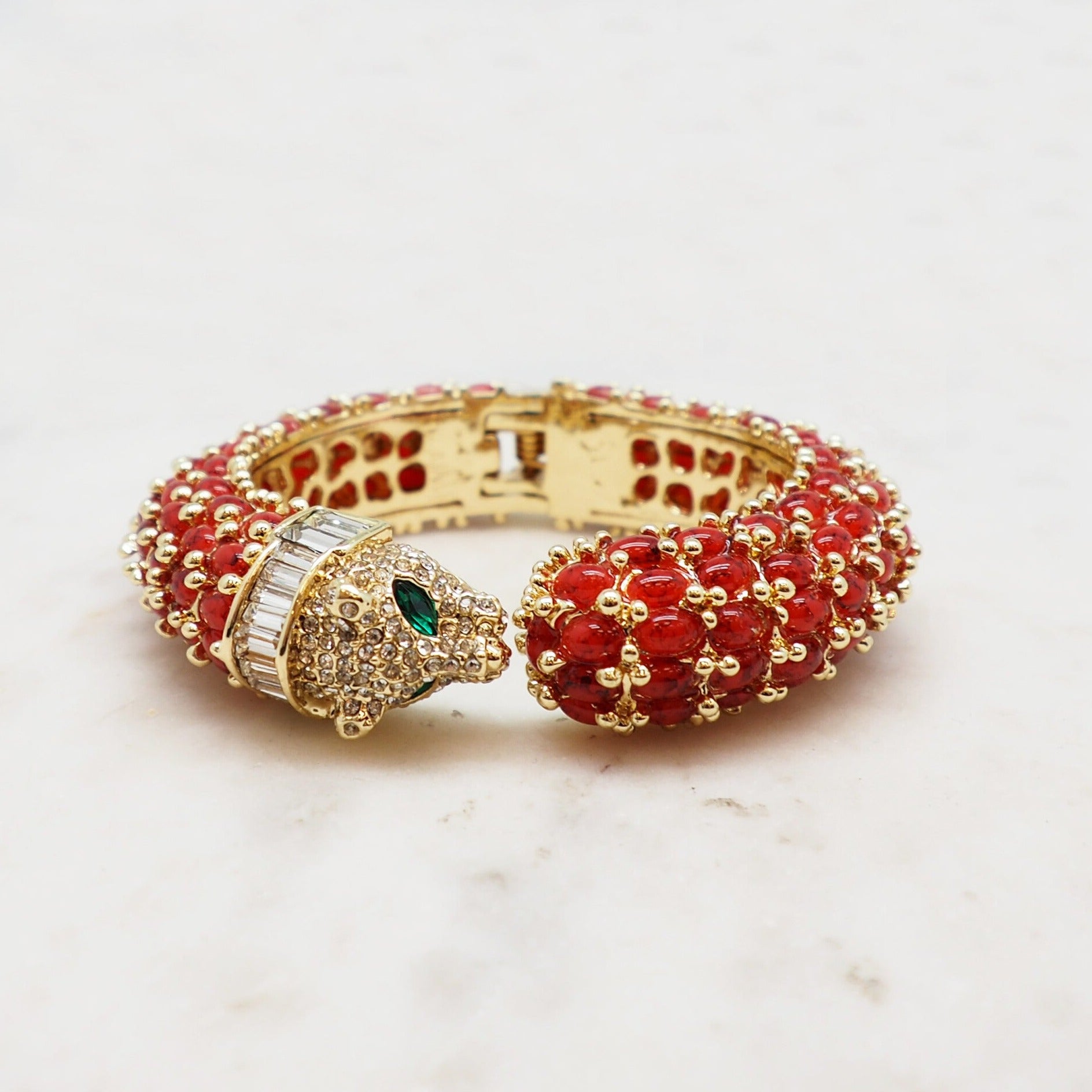 The Tiger Bangle - Marble Red