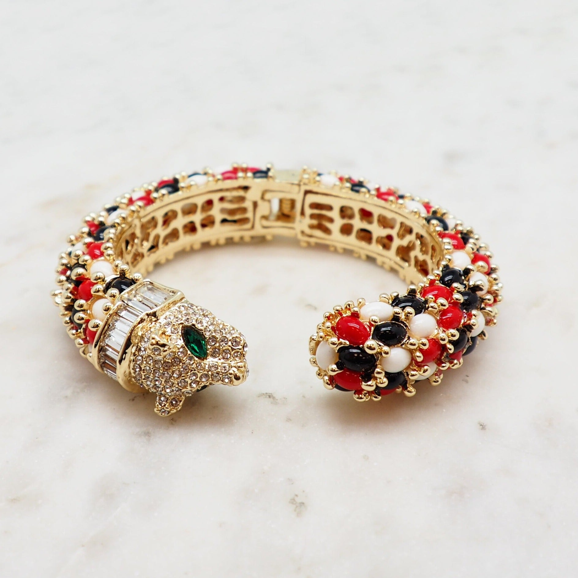 The Tiger Bangle - Red, Black and White