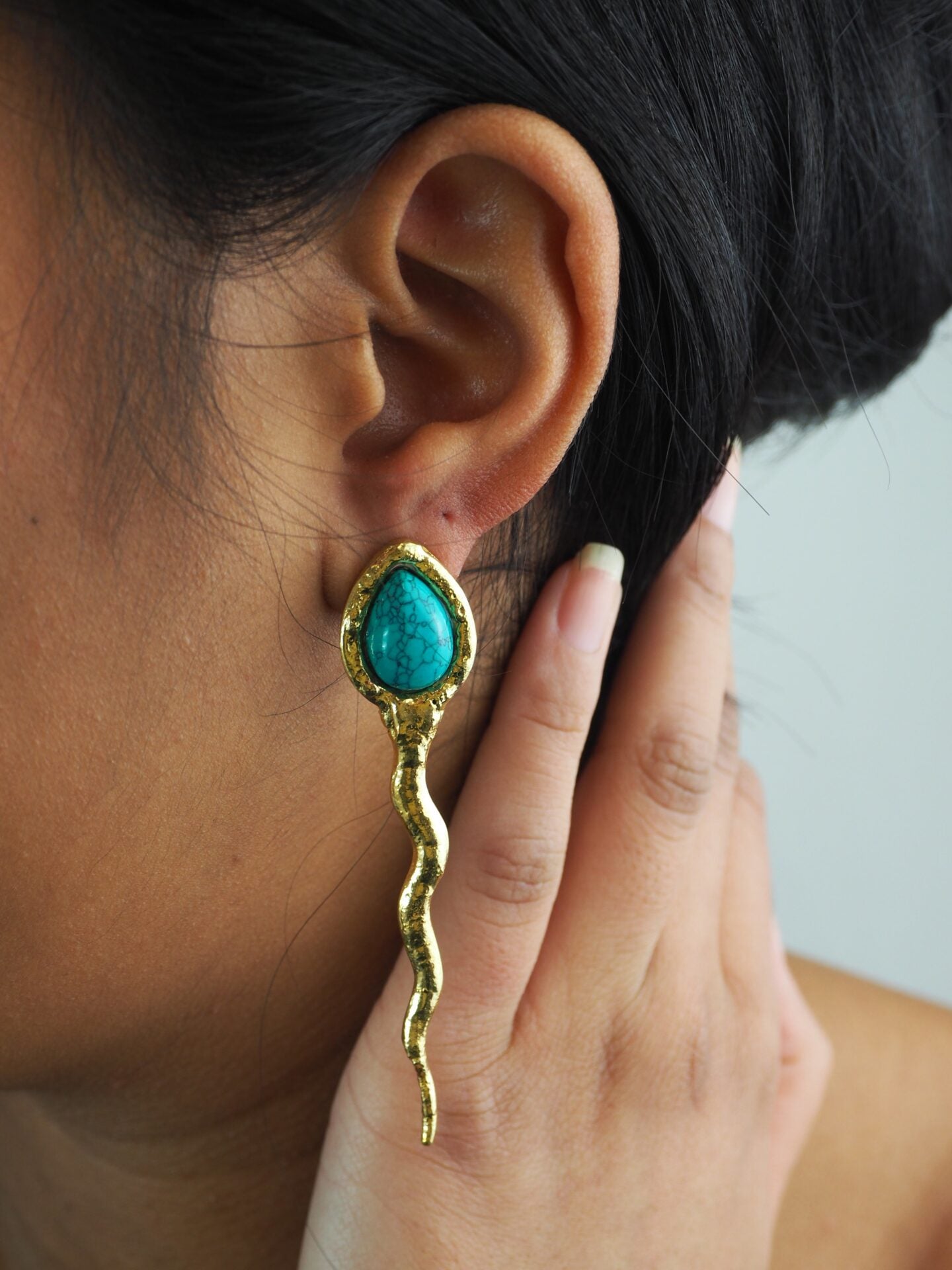 Snake Earrings - Turquoise