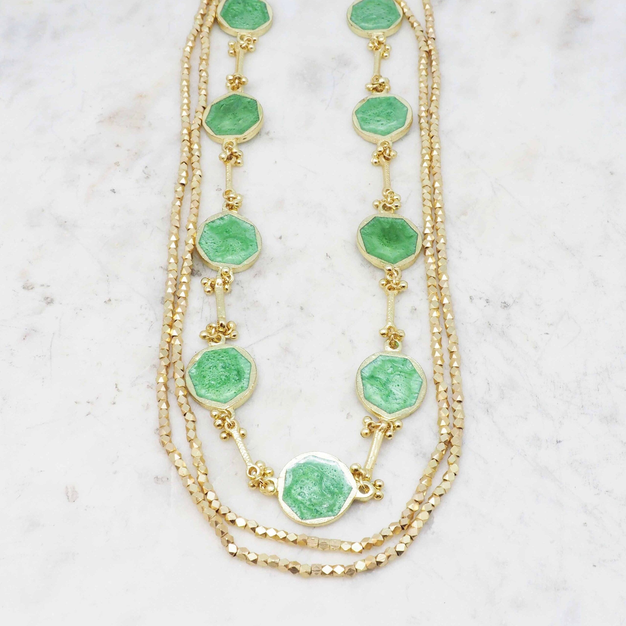 Skyléa - Green Necklace