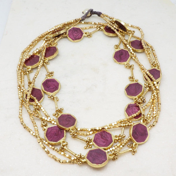 Skyléa - Purple Long Necklace