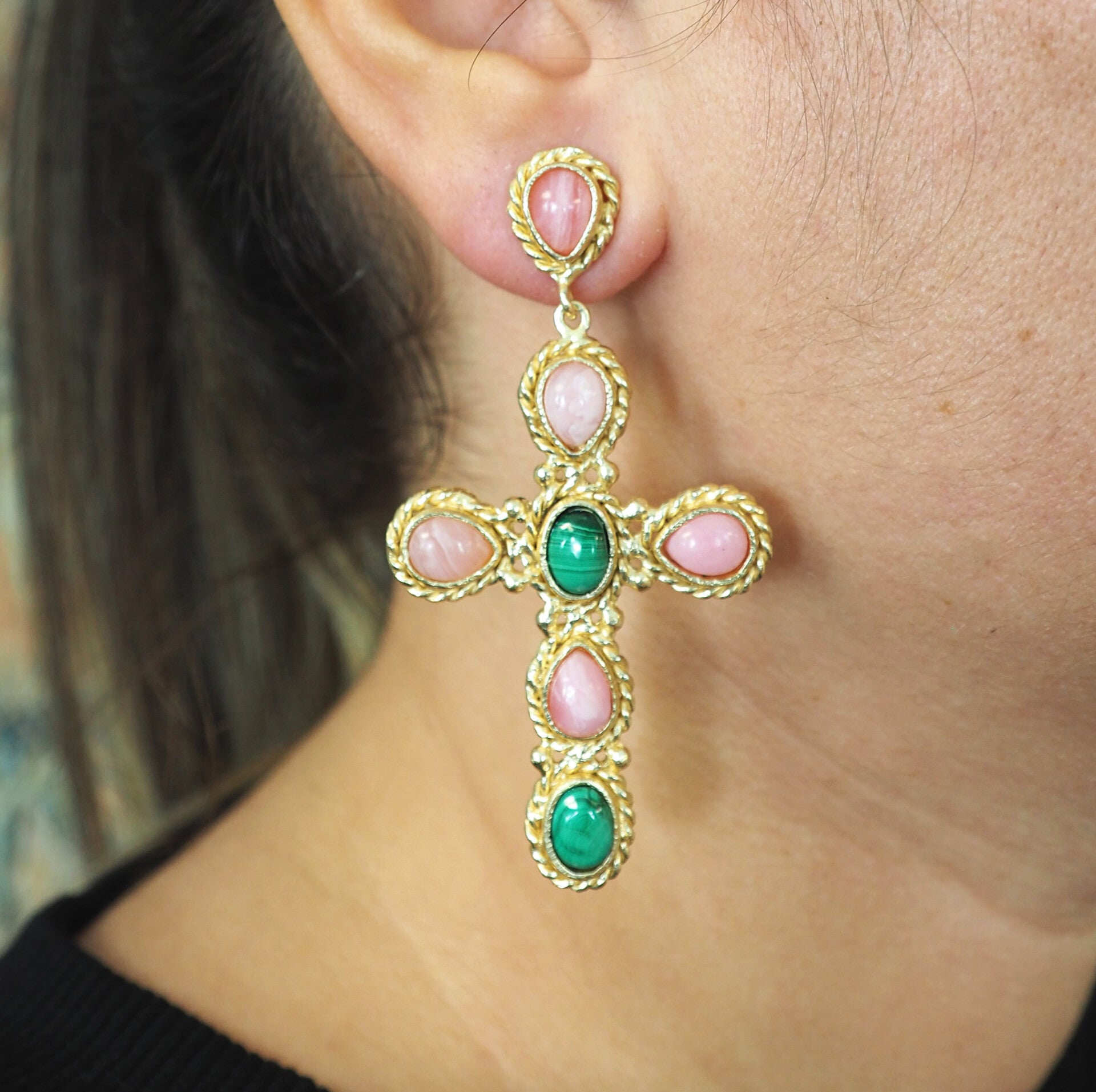 Faith - Malachite Earrings