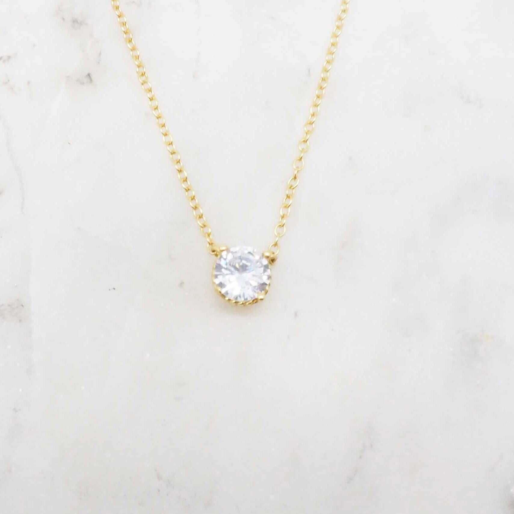 The Golden Solitaire - Necklace