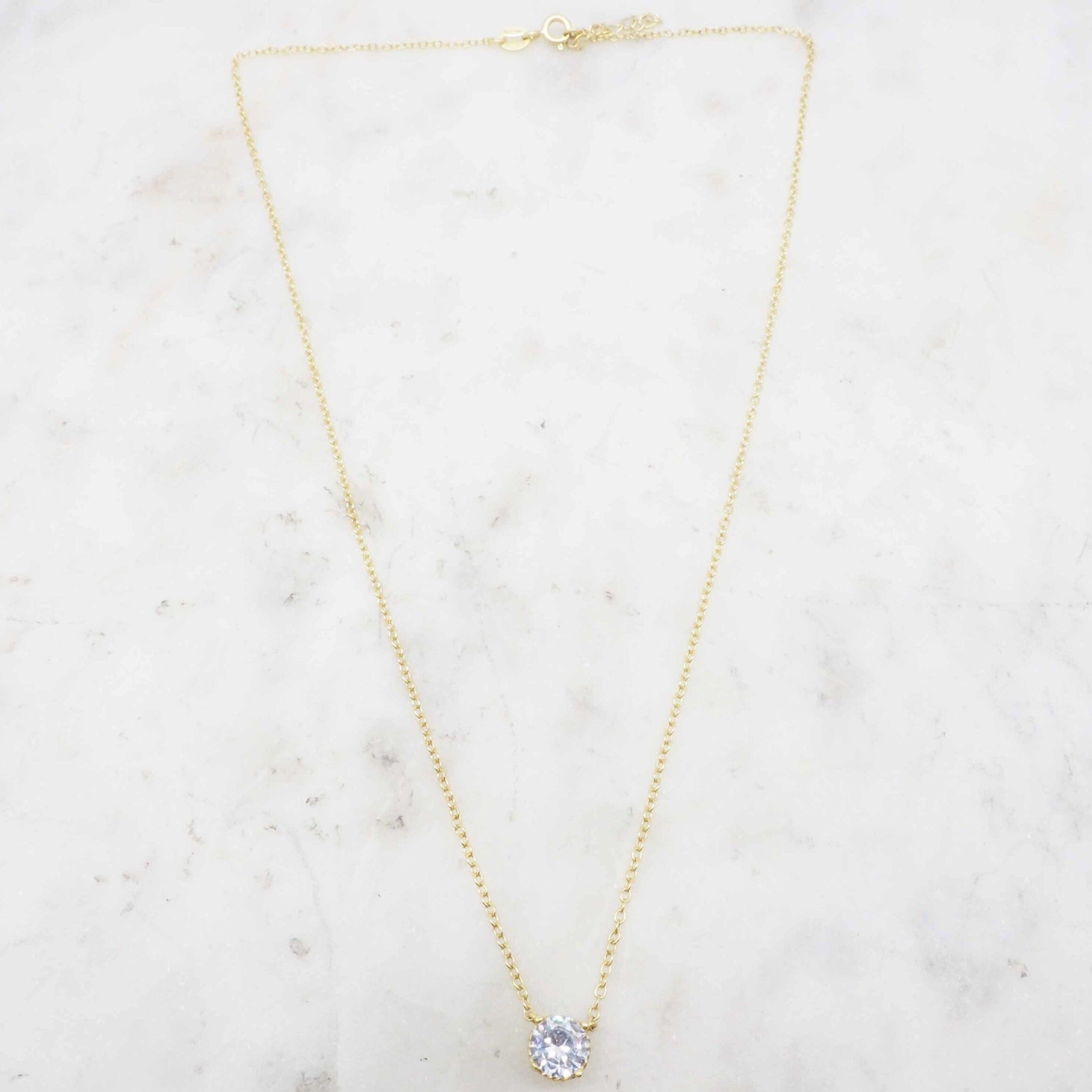 The Golden Solitaire - Necklace