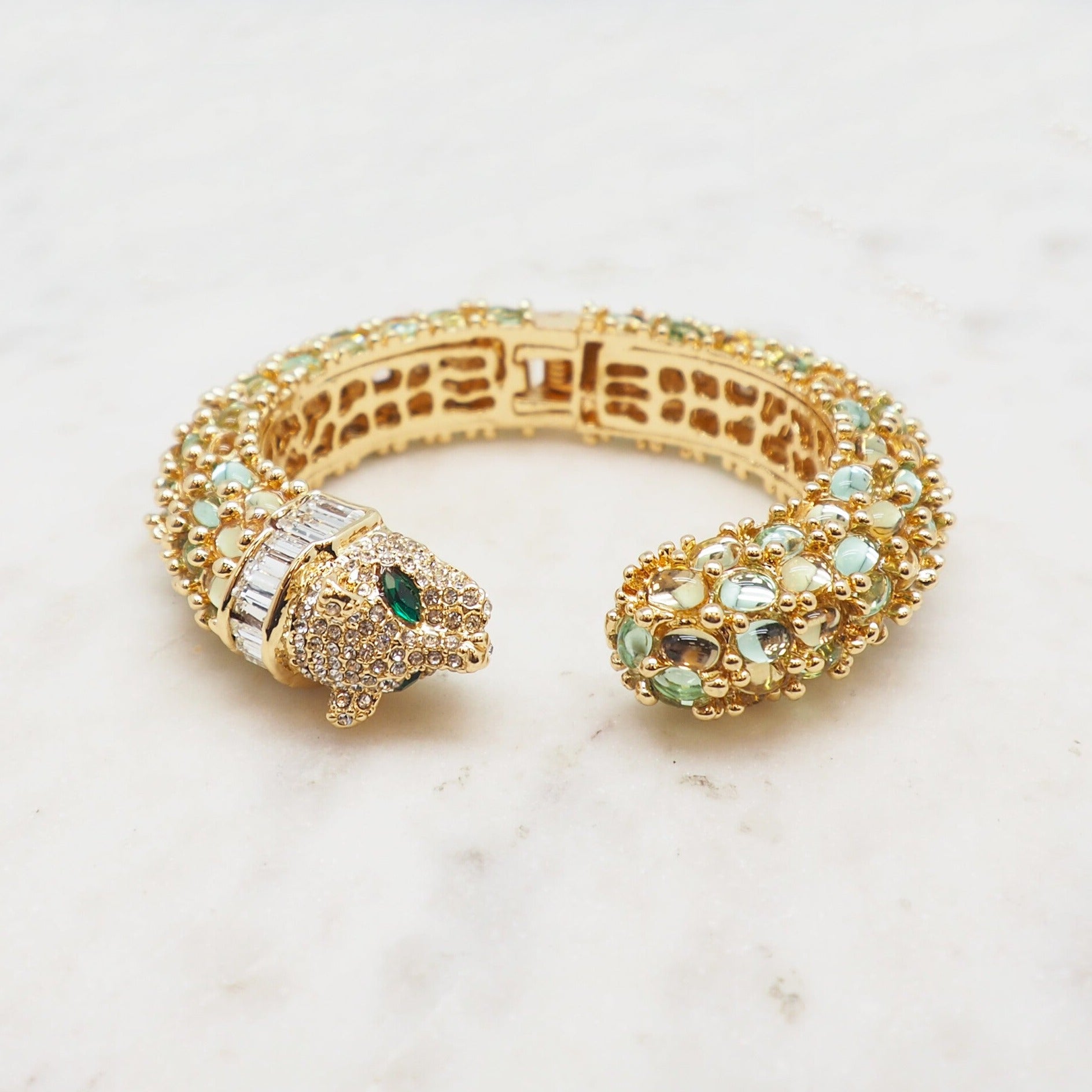 The Tiger Bangle - Green and Gold